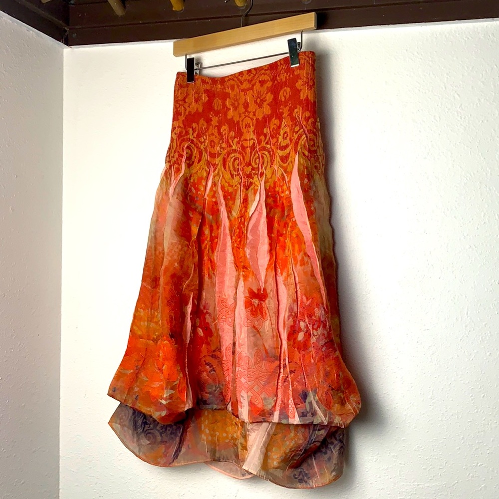 Natural fabric tube top dress with tulip skirt